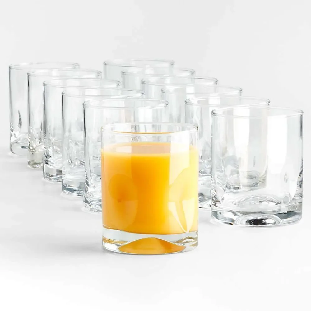 Crate&Barrel Impressions 12-Oz. Double Old-Fashioned Glass Set of 4 NWT